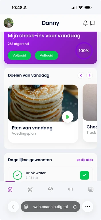 Coachio mobiele app