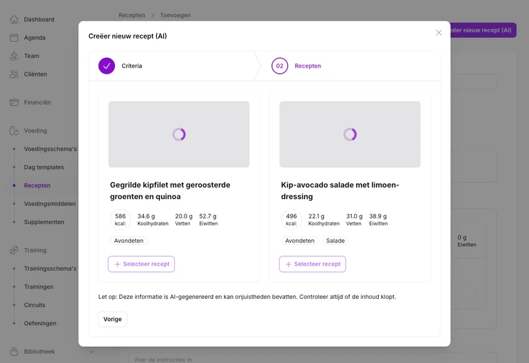 AI receptgenerator.