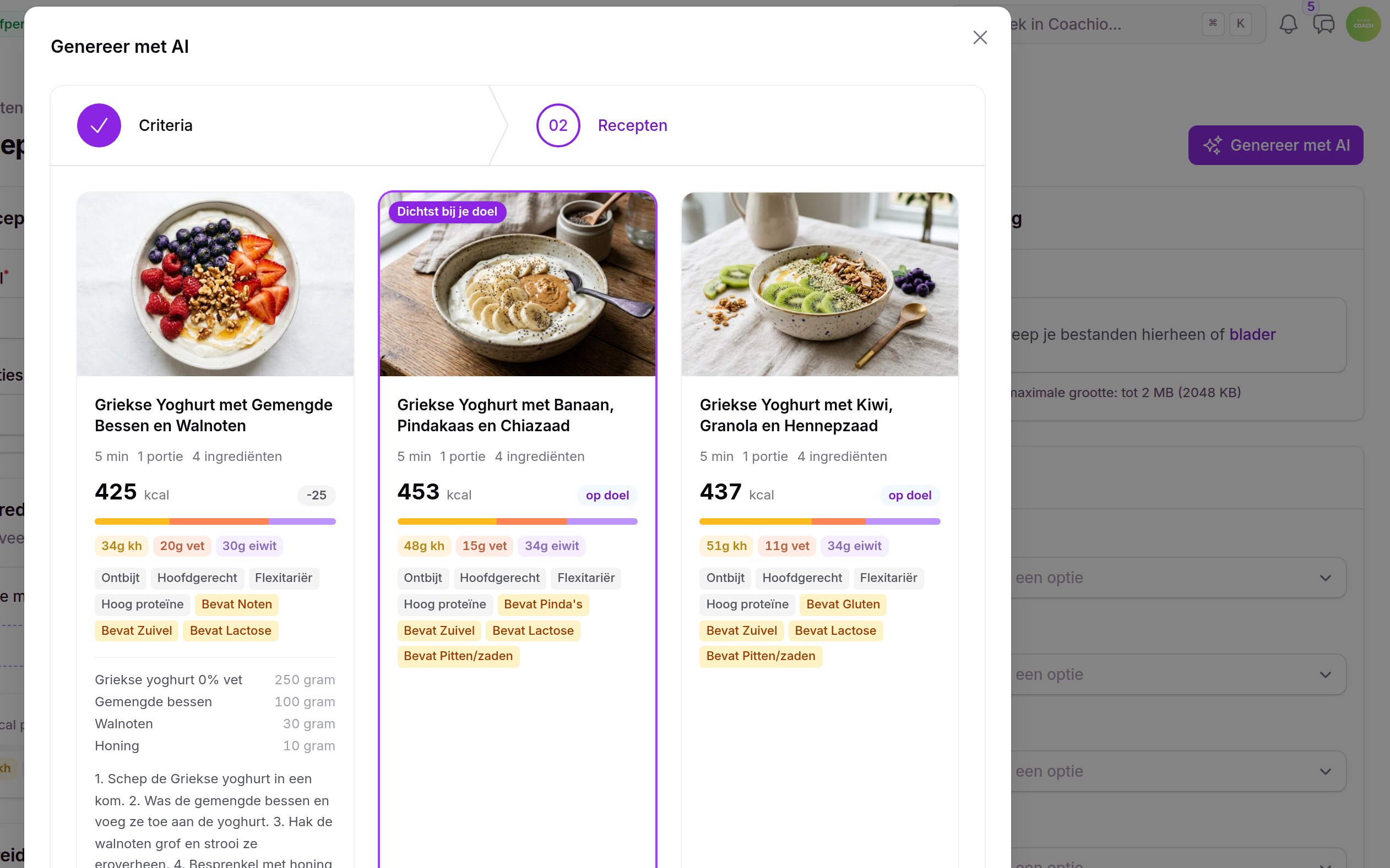 Van idee naar ingrediënten en bereidingswijze.