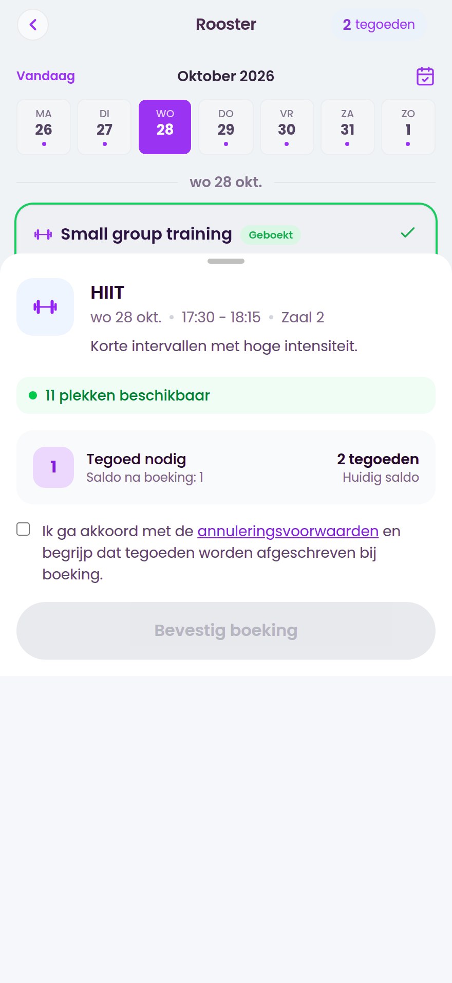 Een plek reserveren. Zonder jou te hoeven vragen.