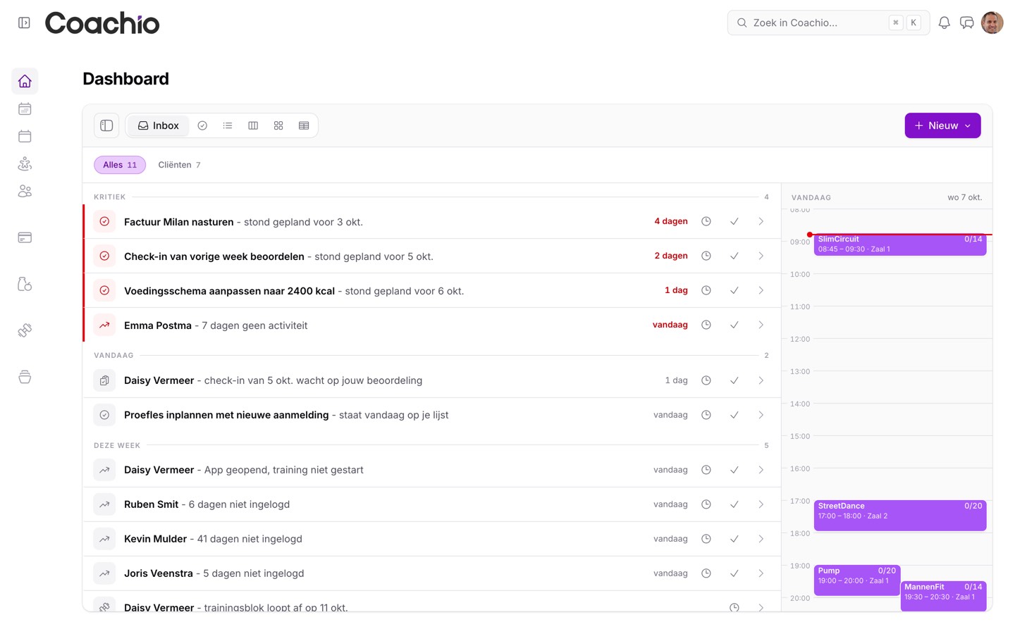 Dashboard & inbox.