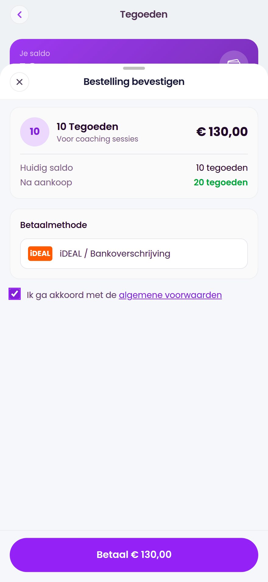 Van aankoop naar direct beschikbaar tegoed.